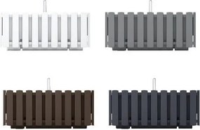 Samozavlažovací plastový balkónový kvetináč DDEF400W 38 cm - hnedá