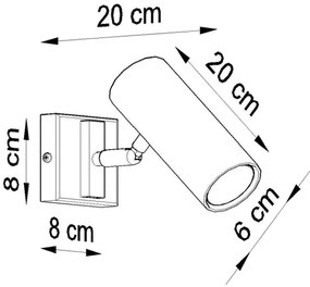Nástenné bodové svietidlo DIREZIONE 1xGU10/40W/230V čierna