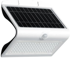 Exteriérové solárne nástenné LED svietidlo Butterfly, 1x LED 6,8w, biela, pohybový senzor
