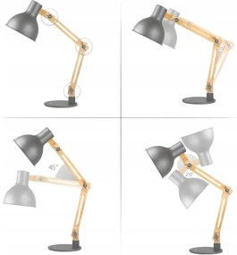 Stolná lampa 1xE27/40W/230V sivá