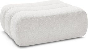 Biela podnožka z textílie buklé Azra – Bobochic Paris