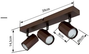 Globo 57919-3 - Bodové svietidlo JAMES 3xGU10/25W/230V