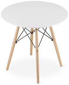 Dekorstudio Okrúhly jedálenský stôl 80cm - biely