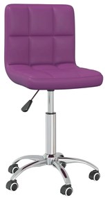 Otočná jedálenská stolička fialová umelá koža