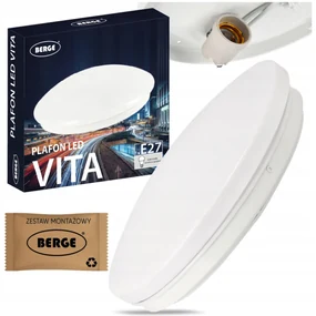 BERGE Prisadený LED stropný panel 1x E27 pre okrúhlu žiarovku