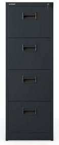 Kovová kartotéka, 4 zásuvky SARA V4, 460 x 1320 x 620 mm, antracitová