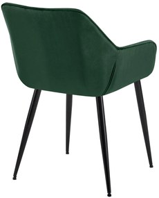 Jedálenská stolička Luena zamat - zelená