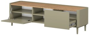 TV stolík Elivo 170 cm na nožičkách - eukalyptus / dub baltic dune