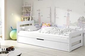 Detská posteľ ERNIE s úložným priestorom 200x90 cm - biela