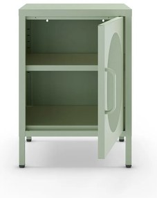 Kovový nočný stolík v mentolovej farbe Diora – Marckeric