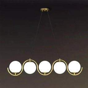 Toolight Toolight, stropné svietidlo 5xG9 APP1440-5CP, zlatá lesklá, OSW-06096