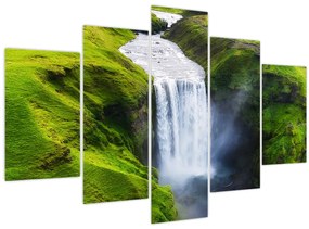 Obraz - Vodopád Skogafoss (150x105 cm)