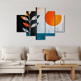 Obraz - Abstrakcia rastliny a slnka (150x105 cm)