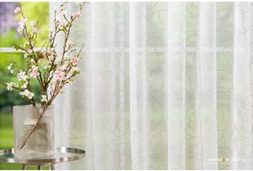 Bielo-sivá záclona 140x245 cm Amanda – Mendola Fabrics