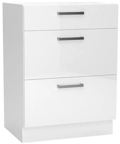 Kuchynská skrinka Vita D60S3 Biely lesk