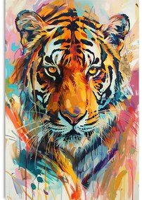Obraz tiger s imitáciou maľby