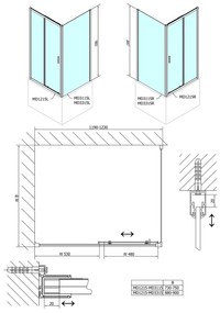 Polysan Polysan, DEEP sprchová bočná stena 900 x 1500 mm, číre sklo, MD3315