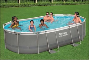Bazén s oceľovým rámom Power 488x305x107, BESTWAY 7v1 + príslušenstvo