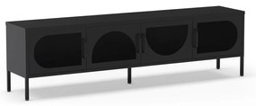 Čierny TV stolík 180x50 cm Tayra – Marckeric