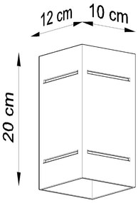 Nástenné svietidlo Blocco, 1x čierne kovové tienidlo