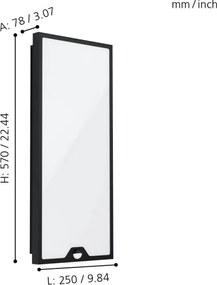Eglo - LED Vonkajšie stropné svietidlo s pohybovým senzorom CASAZZA LED/18,5W/230V IP44