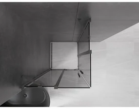 Mexen Velar Duo, sprchový kút s posuvnými dverami 90 x 90 cm, 8mm šedé sklo, brúsený grafit, 871-090-090-42-95