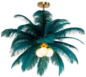 Feather Palm závesná lampa Ø87 cm zelená