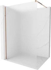 Mexen Kioto, sprchová zástena 90x200 cm, 8mm sklo s efektom námrazy, profil ružové zlato, 800-090-101-60-30