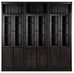 Hnedá vitrína z borovicového dreva 518x223 cm Anita – Støraa