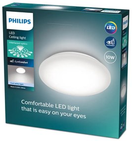 Plafond LED stropné svietidlo 4000K biela PHILIPS Moire CL200 EC RD 10W 40K W HV 06