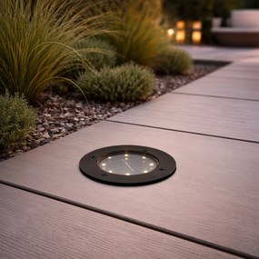 Moderné záhradné bodové svetlo čierne vrátane LED IP65 solárne - Terry