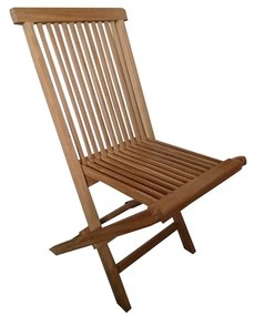 Sada skladacích záhradných stoličiek Clasic teak, 2 ks