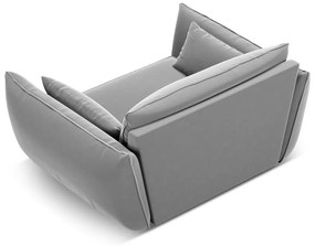 Svetlosivé zamatové kreslo Vanda – Mazzini Sofas