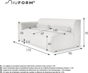 Béžový modul pohovky (ľavý roh) Flex Felix – Miuform