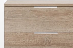 Nočný stolík Easy Plus, 2 zásuvky, dub sonoma