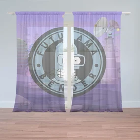 Sablio Záclony Futurama Bender Planéta s vysielačmi: 2ks 150x250cm