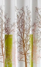 Aqualine Aqualine, Sprchový záves 180x180cm, polyester, biela/zelená, strom, ZP009/180
