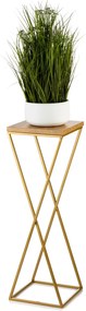 STOJAN NA KVETINÁČ LOFT6 70X24X24 CM ZLATÁ/HNEDÁ
