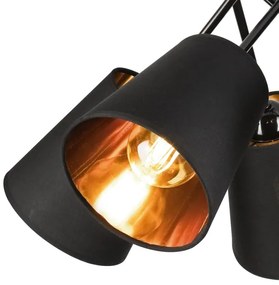 Luster na tyči IRMA 5xE27/60W/230V čierna