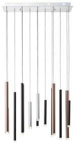 Brilliant - LED stmievateľný luster na lane CEMBALO LED/60W/230V chróm/čierna/hnedá