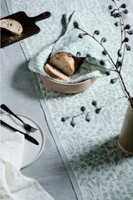 Ľanový běhúň Niitty 46x150, aspen green Lapuan Kankurit