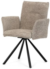 Autronic BONTEC Jedálenská stolička, krémová, látka bouclé, DCH-W1117 CRM2 Farba: Hnedá