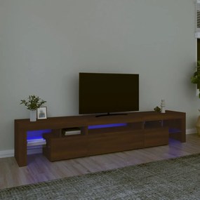 TV skrinka s LED svetlami hnedý dub 215x36,5x40 cm 3152801
