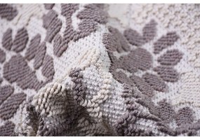 Sivo-béžový bavlnený koberec Vitaus Papatya, 60 × 90 cm