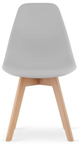 Jedálenský set 1 + 4, čierny stôl ADRIA 120x80 cm + sivá stolička KITO