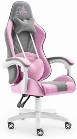 Herné kreslo Rainbow Pink Gray Mesh