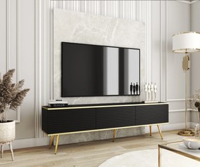 Závěsný televizní stolek Oro MDF 175 cm  černý/zlatý