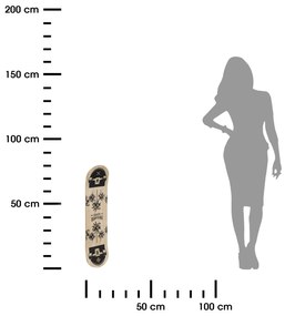 Drevená dekorácia na stenu Skateboard 80x20 cm