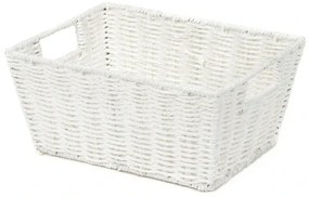 Compactor Ručne pletený košík ETNA, 31 x 24 x 14 cm, biela