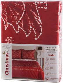 VIANOČNÉ OBLIEČKY Z MIKROVLÁKNA RUBI 200X220 CM, 2 KS 70X80 CM VZOROVANÉ
